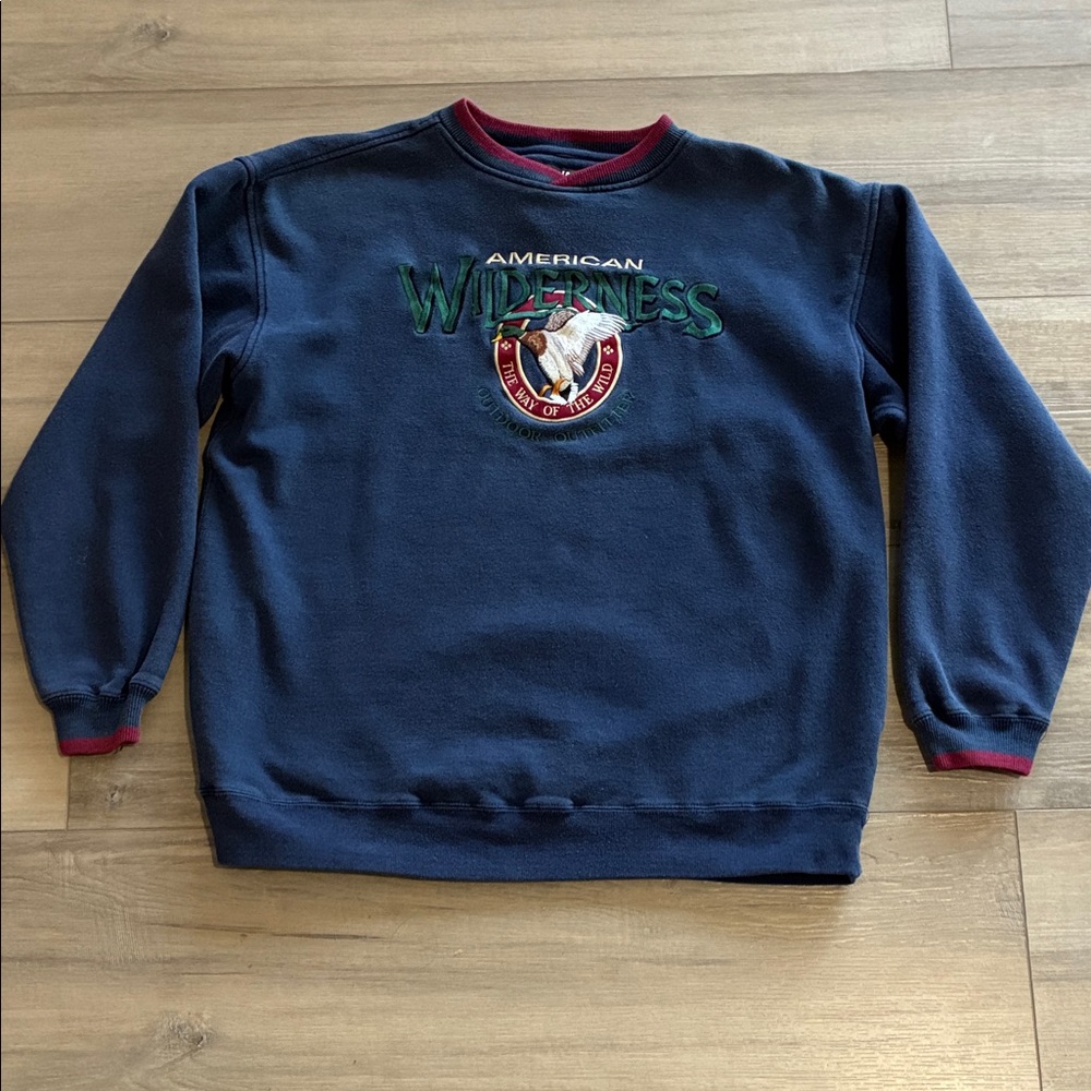 Vintage Great American Lakes & Timbers  American Wilderness Sweatshirt Size L